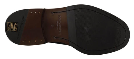Dolce & Gabbana Elegant Black Derby Dress Shoes - Hilstor