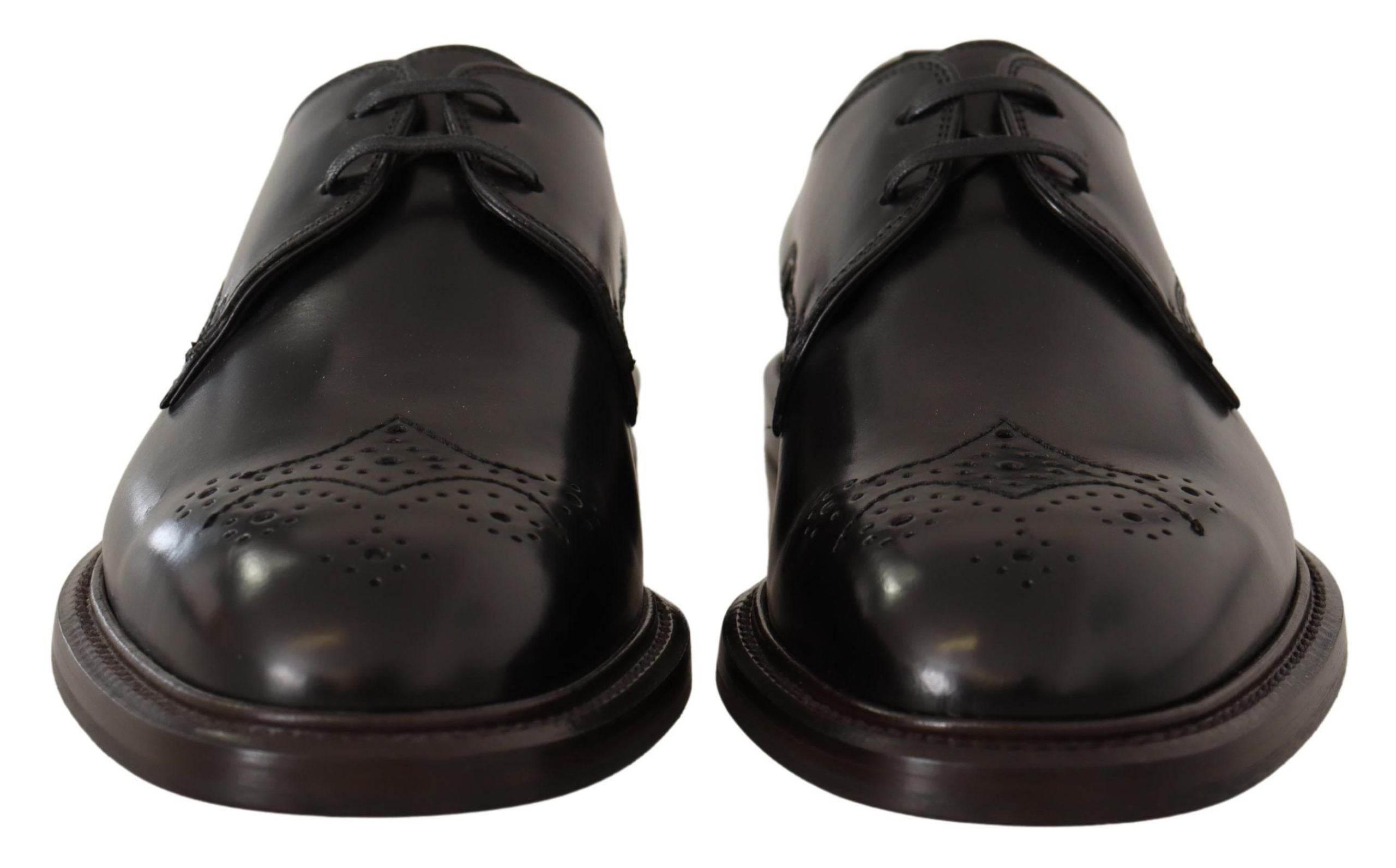 Dolce & Gabbana Elegant Black Derby Dress Shoes - Hilstor