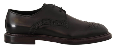 Dolce & Gabbana Elegant Black Derby Dress Shoes - Hilstor