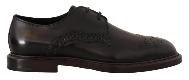 Dolce & Gabbana Elegant Black Derby Dress Shoes - Hilstor