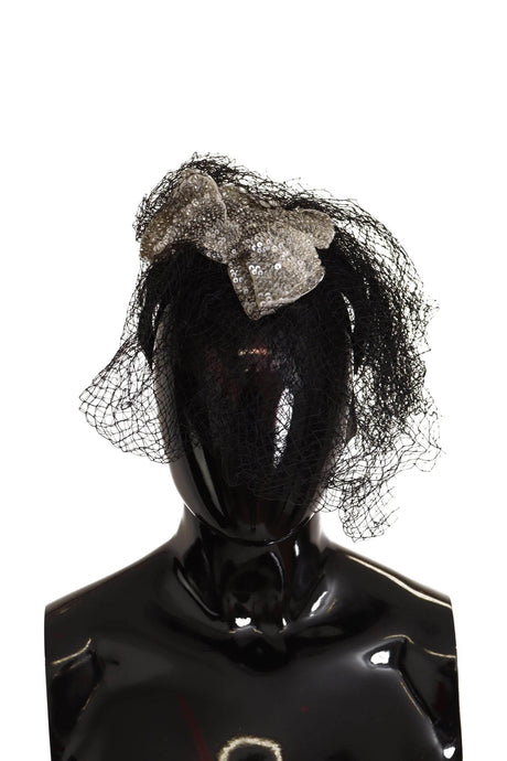 Dolce & Gabbana Glamorous Black Sequined Designer Diadem - Hilstor
