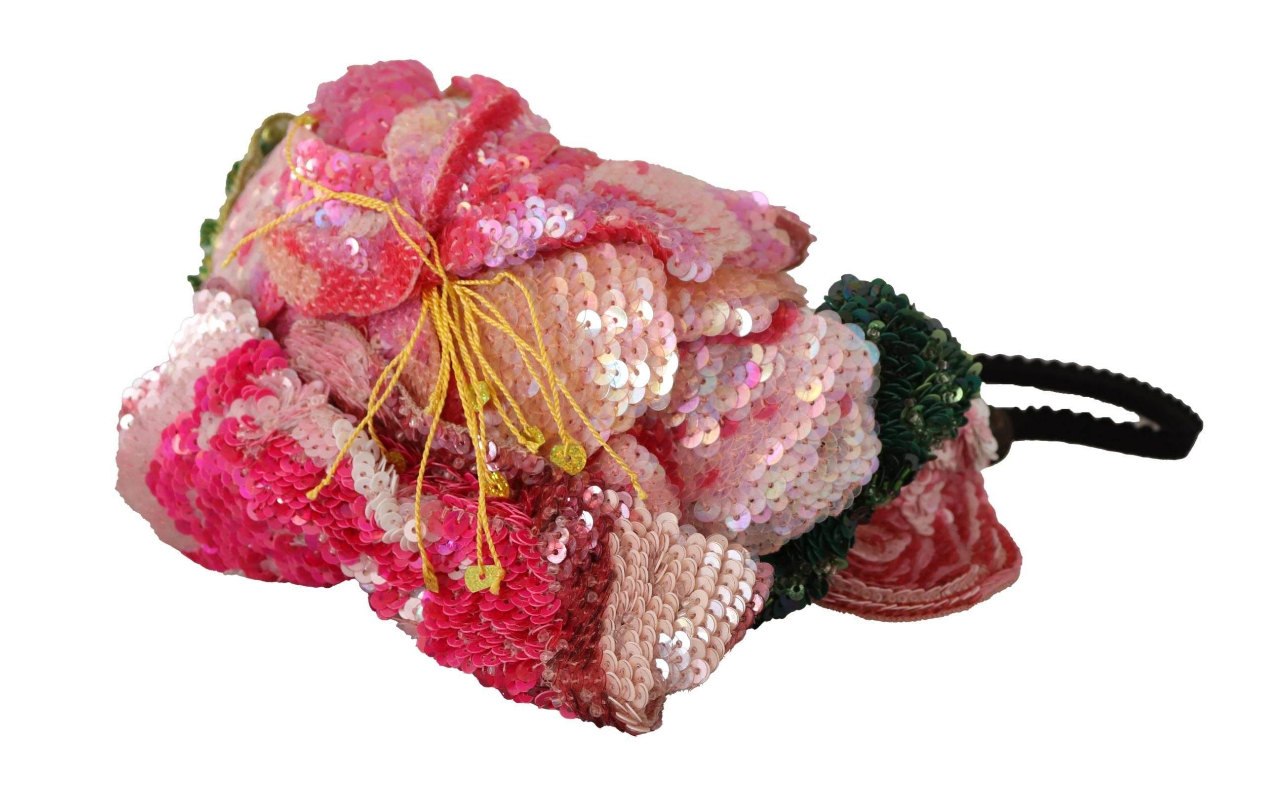 Dolce & Gabbana Multicolored Sequined Diadem Headband - Hilstor