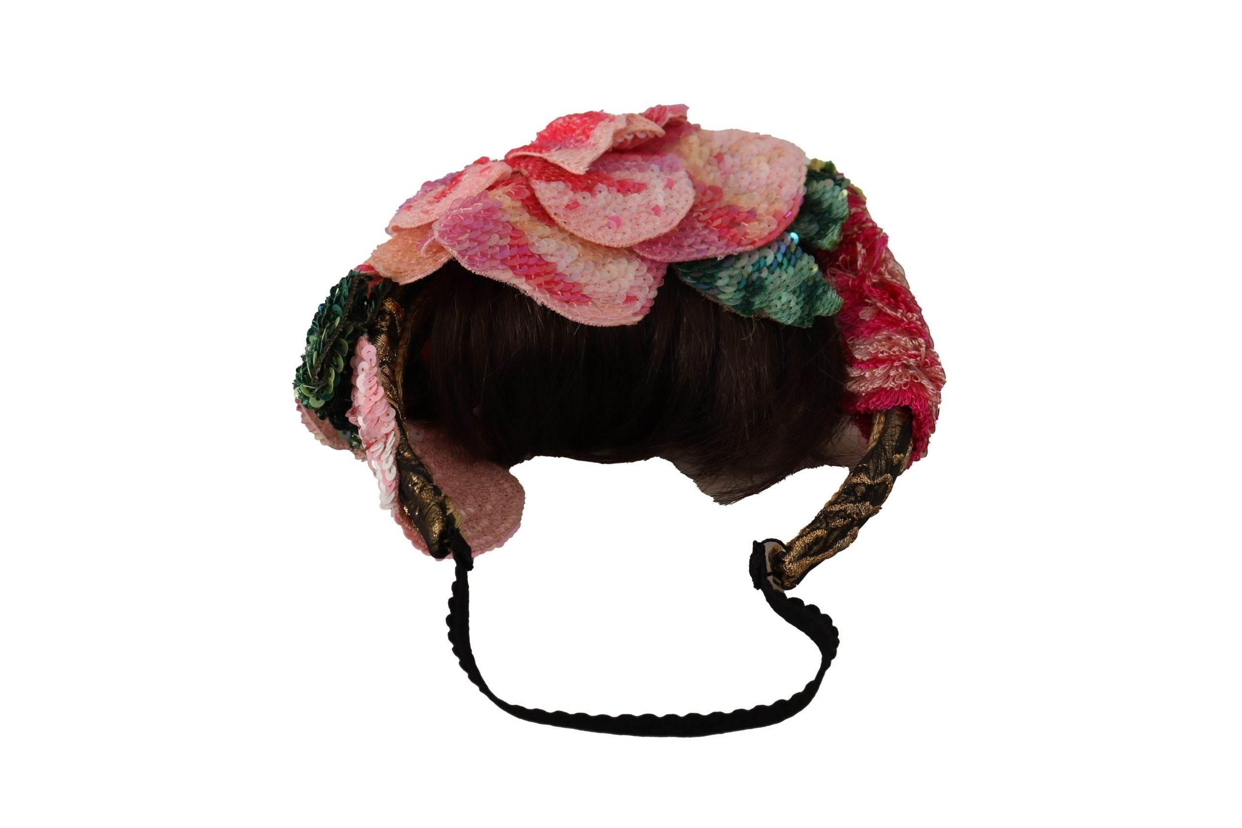 Dolce & Gabbana Multicolored Sequined Diadem Headband - Hilstor