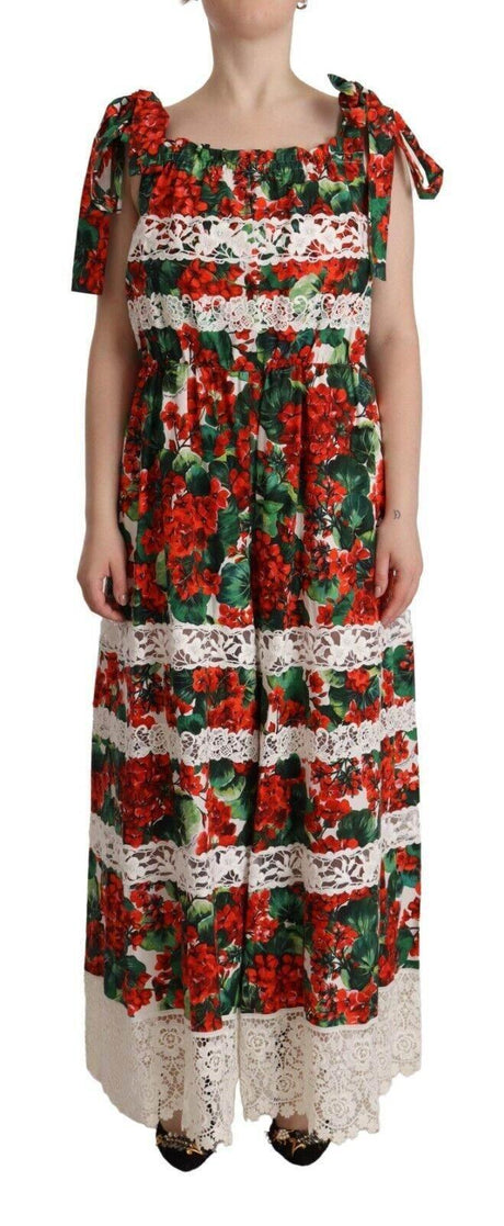 Dolce & Gabbana Multicolor Floral Maxi Dress - Hilstor