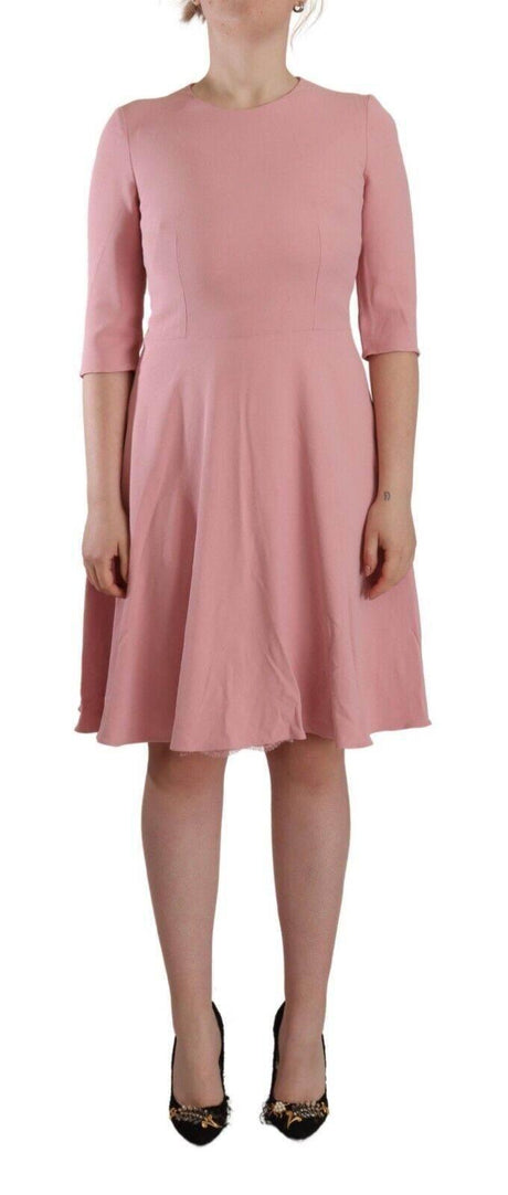 Dolce & Gabbana Elegant Pink A-Line Knee Length Dress - Hilstor