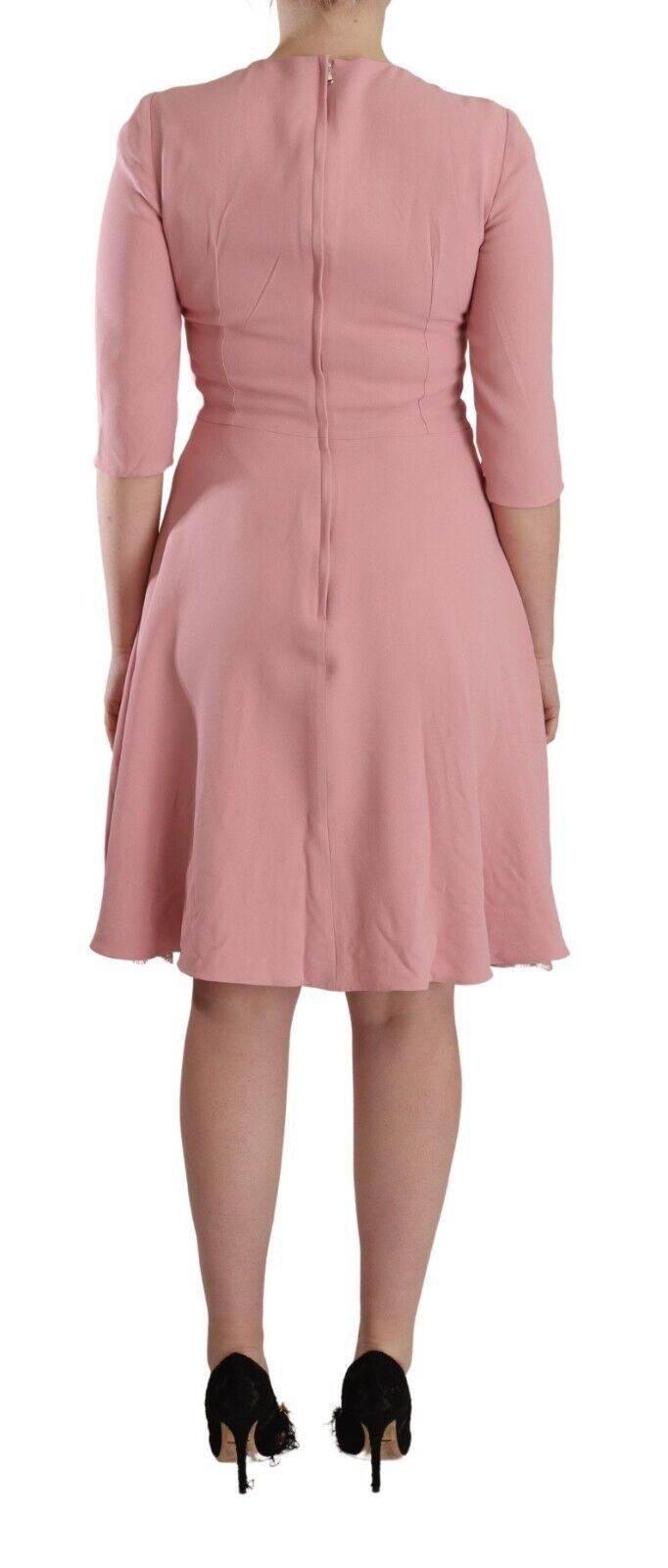 Dolce & Gabbana Elegant Pink A-Line Knee Length Dress - Hilstor