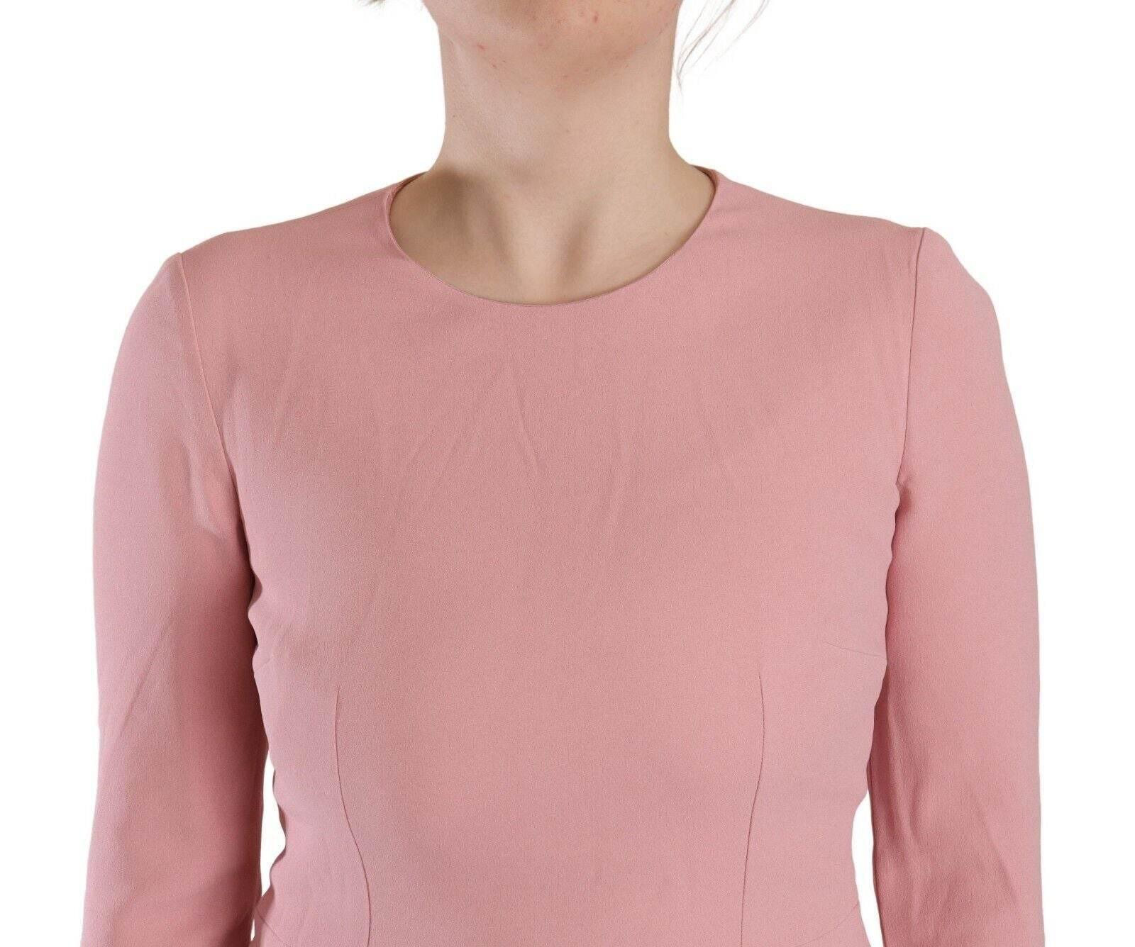 Dolce & Gabbana Elegant Pink A-Line Knee Length Dress - Hilstor