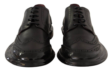 Dolce & Gabbana Elegant Calfskin Derby Oxford Wingtips - Hilstor