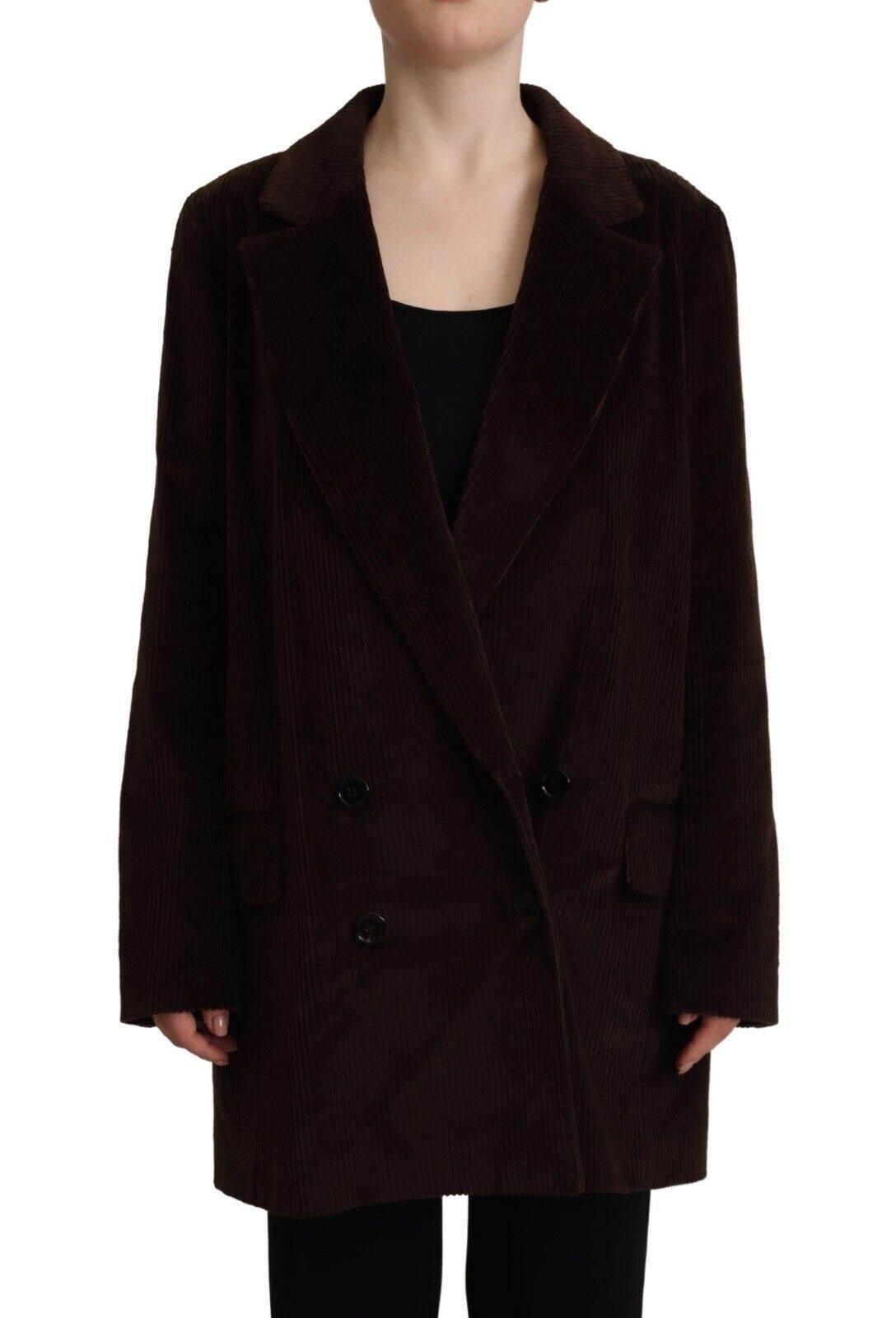 Dolce & Gabbana Bordeaux Corduroy Cotton Blazer Oversized Jacket - Hilstor