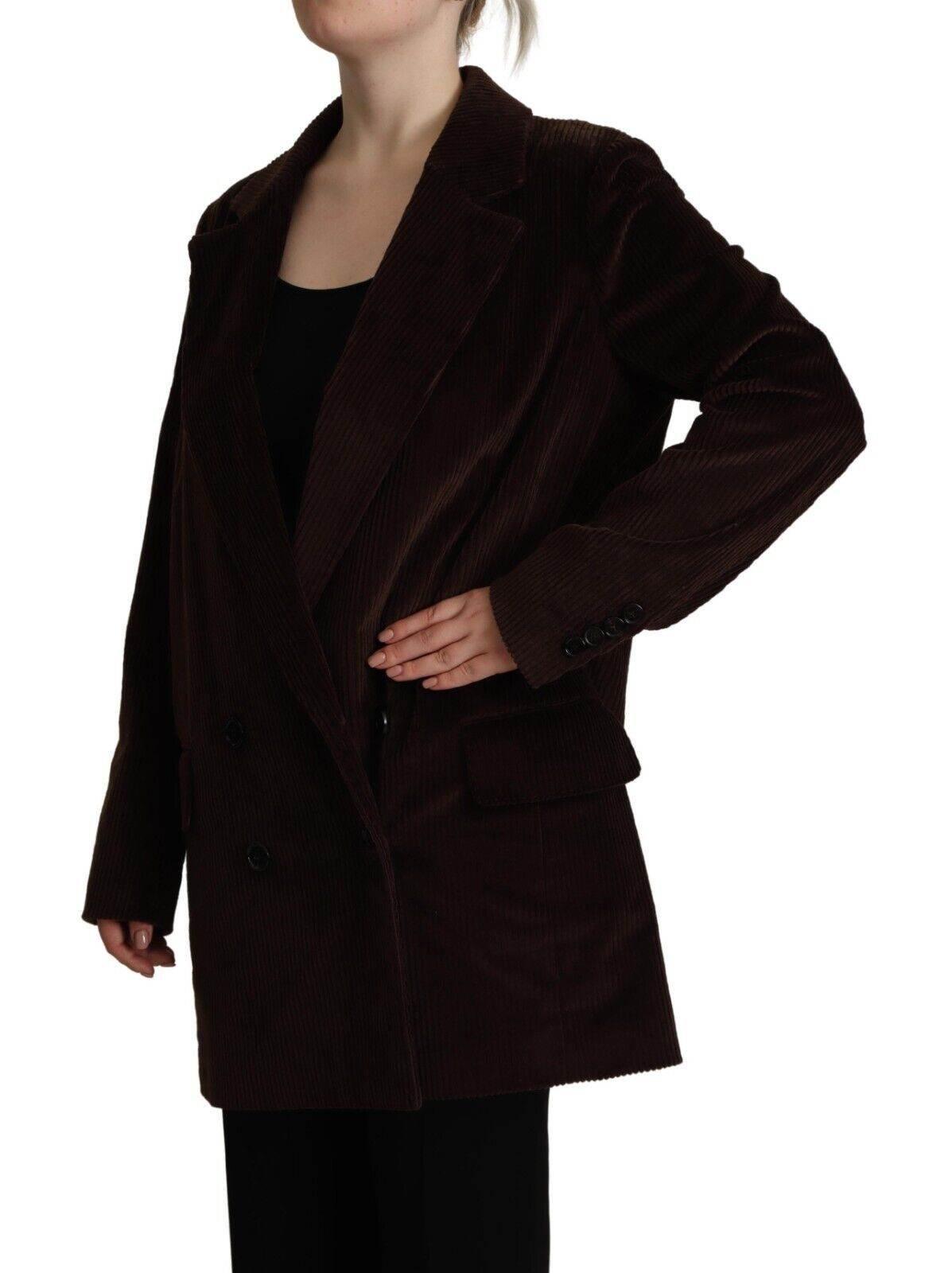 Dolce & Gabbana Bordeaux Corduroy Cotton Blazer Oversized Jacket - Hilstor
