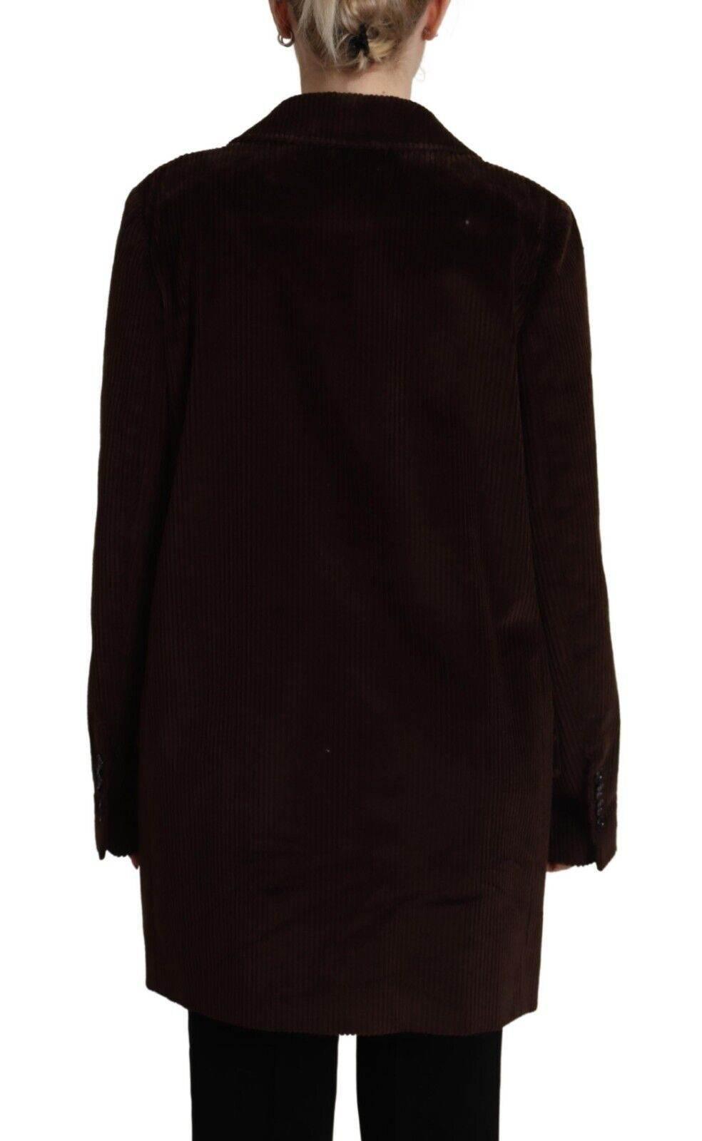 Dolce & Gabbana Bordeaux Corduroy Cotton Blazer Oversized Jacket - Hilstor
