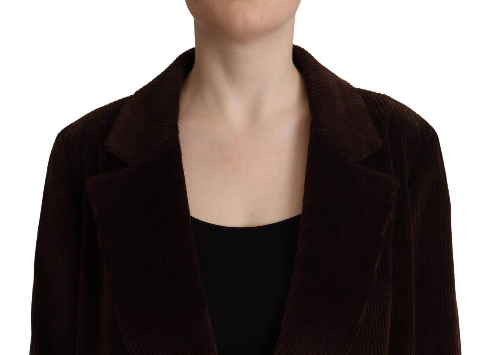 Dolce & Gabbana Bordeaux Corduroy Cotton Blazer Oversized Jacket - Hilstor