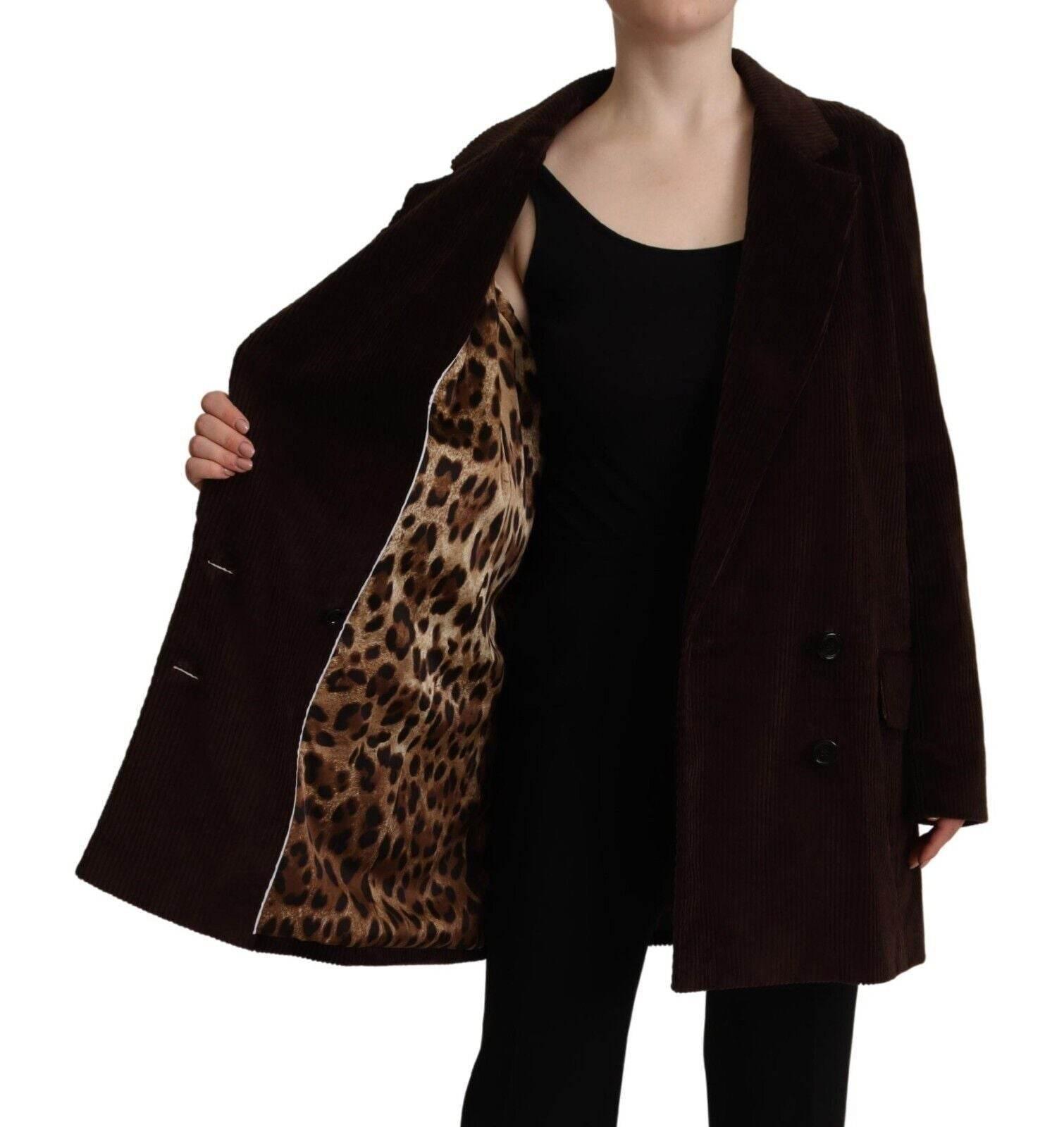 Dolce & Gabbana Bordeaux Corduroy Cotton Blazer Oversized Jacket - Hilstor