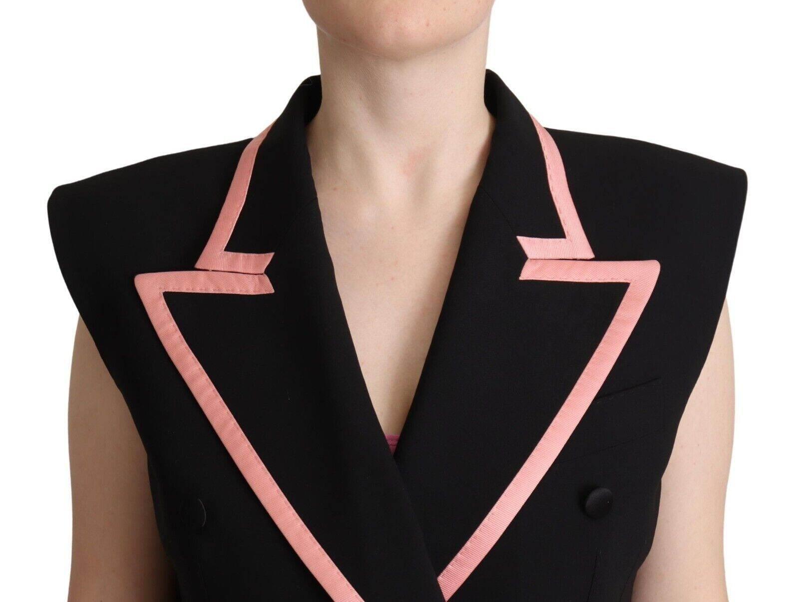 Dolce & Gabbana Black Wool Blend Sleeveless Jumpsuit Dress - Hilstor