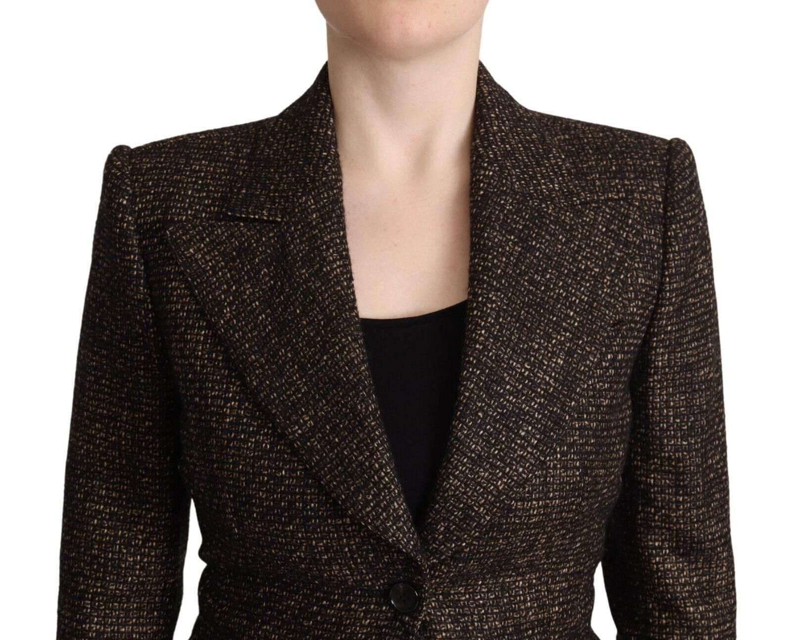 Dolce & Gabbana Dark Brown Wool Single Breasted 2 Pc Jacket Pants - Hilstor