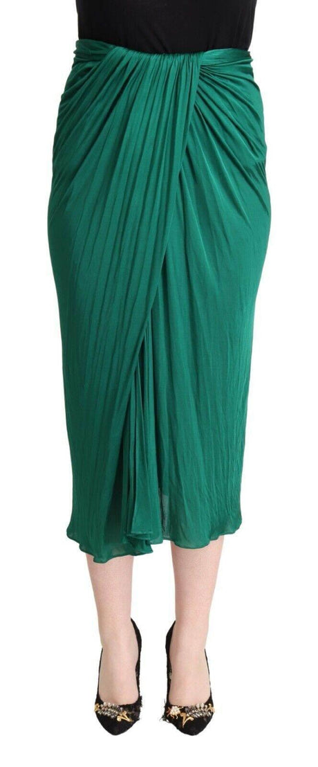 Dolce & Gabbana Elegant Pleated High Waist Midi Skirt - Hilstor