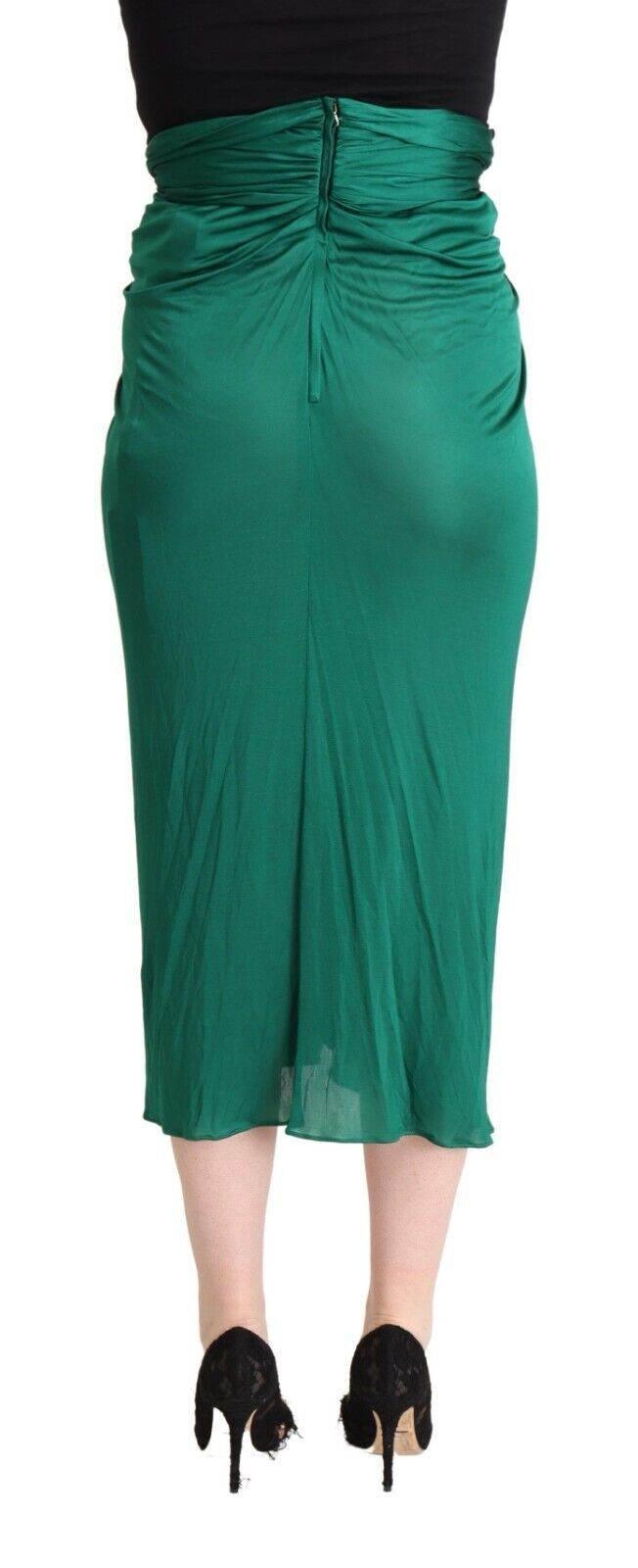 Dolce & Gabbana Elegant Pleated High Waist Midi Skirt - Hilstor