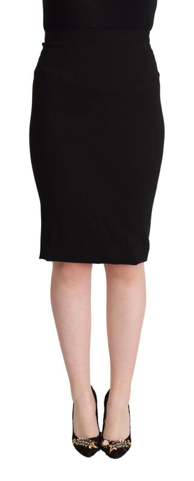 Dolce & Gabbana Chic High Waist Pencil Skirt in Black - Hilstor