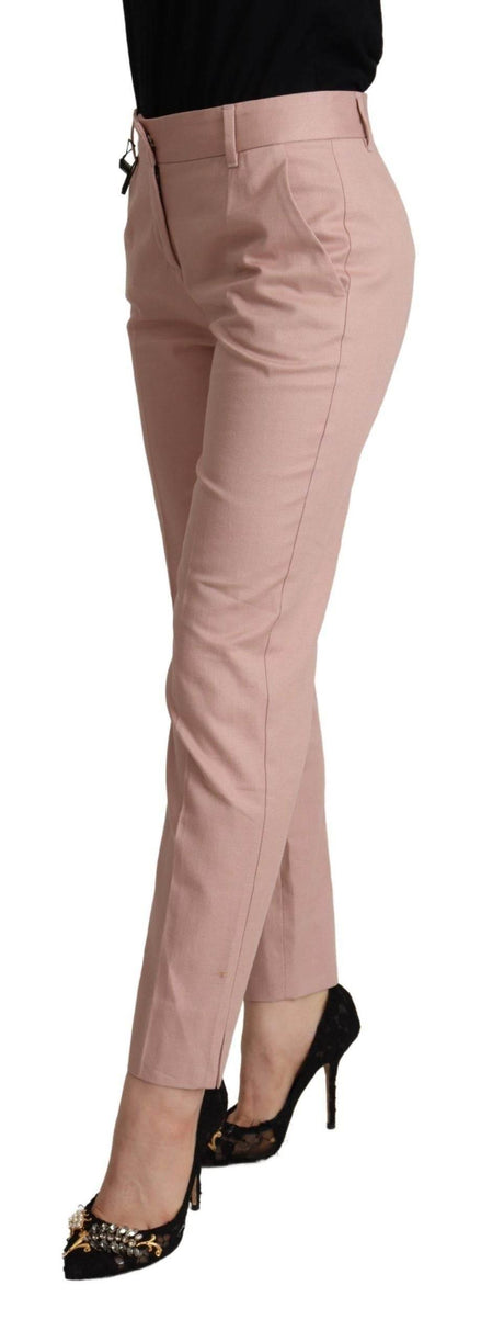 Dolce & Gabbana Elegant Pink Tapered Pants for Sophisticated Style - Hilstor