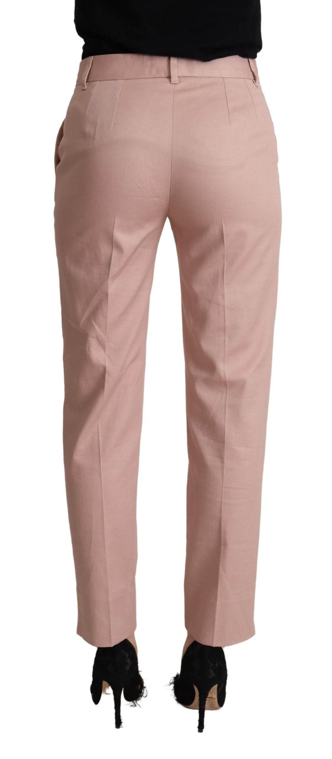 Dolce & Gabbana Elegant Pink Tapered Pants for Sophisticated Style - Hilstor
