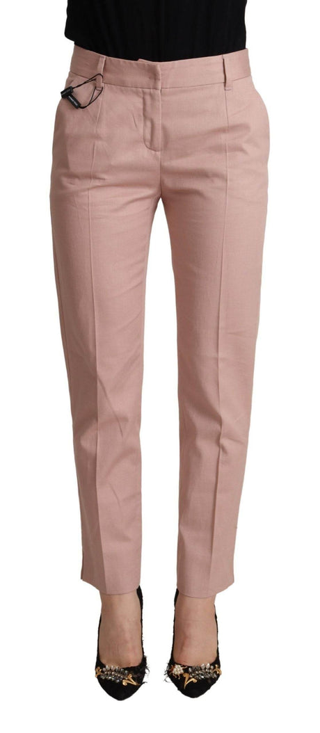 Dolce & Gabbana Elegant Pink Tapered Pants for Sophisticated Style - Hilstor