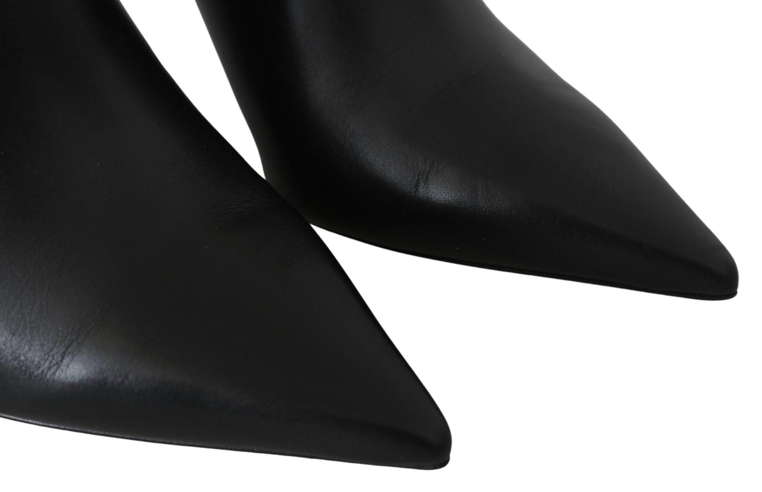 Jimmy Choo Elegant Black Gold Leather Pumps - Hilstor