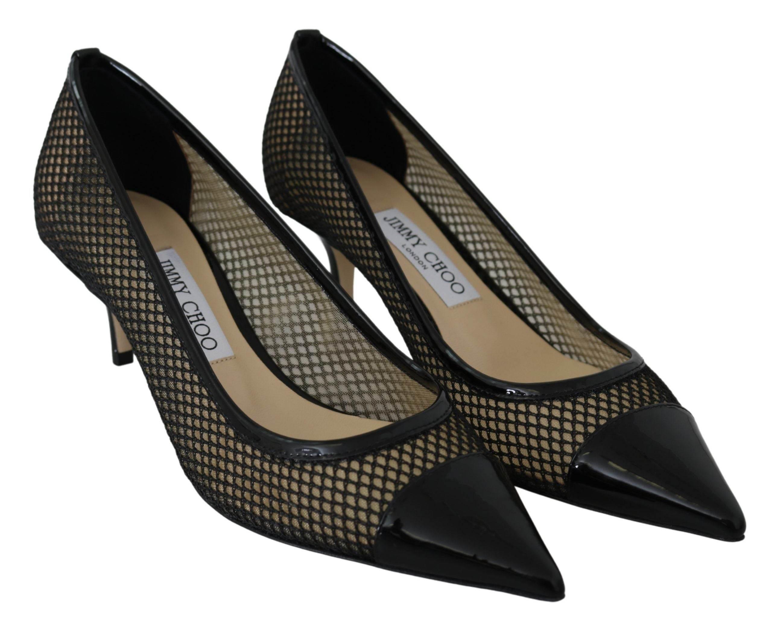 Jimmy Choo Chic Patent Mesh Pointed Pumps - Hilstor