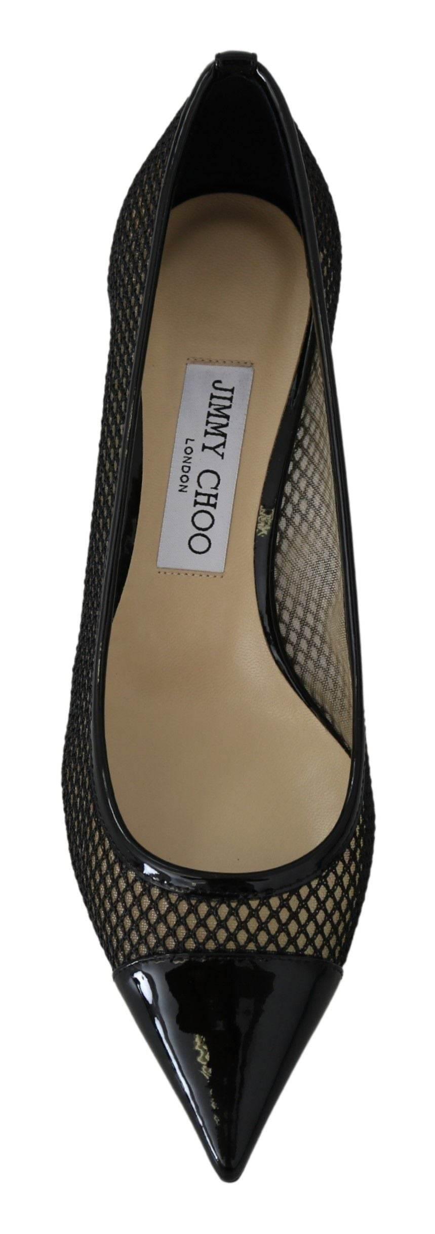 Jimmy Choo Chic Patent Mesh Pointed Pumps - Hilstor