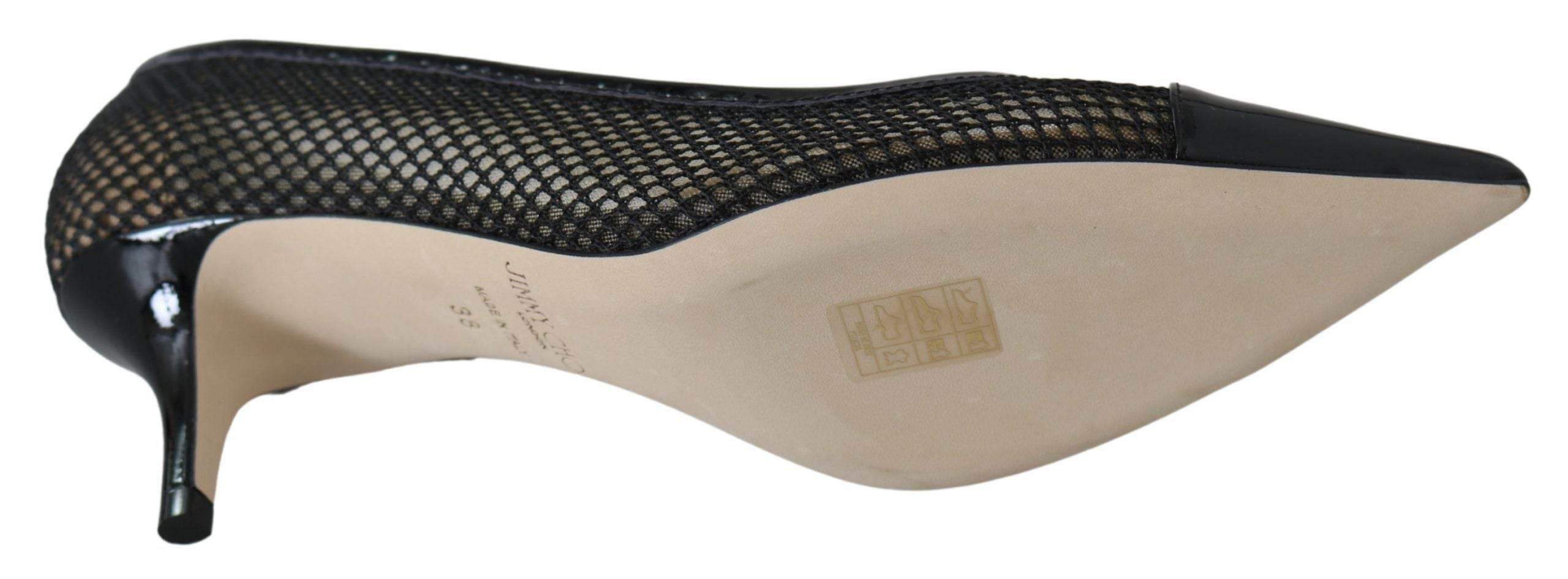 Jimmy Choo Chic Patent Mesh Pointed Pumps - Hilstor