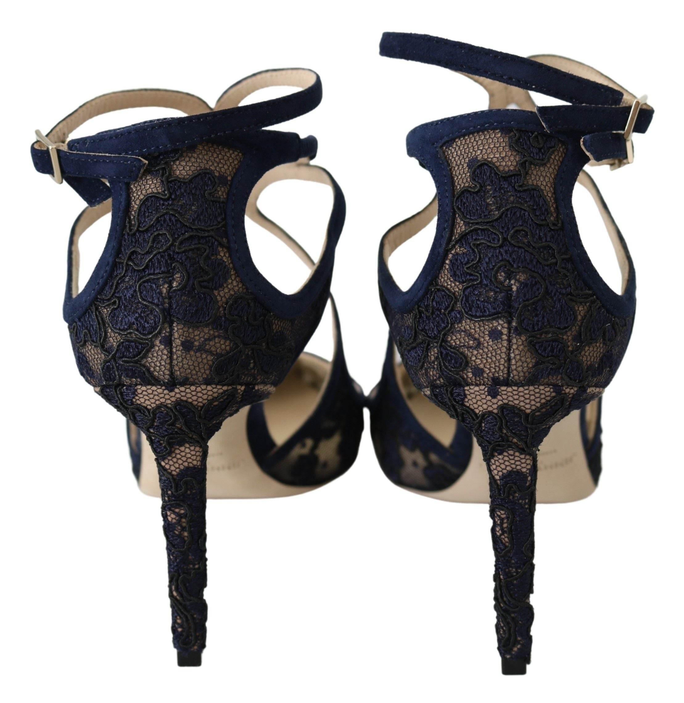 Jimmy Choo Navy Lancer Leather Pumps Elegance Unleashed - Hilstor