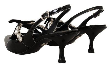Dolce & Gabbana Elegant Crystal Slingback Heels Pump - Hilstor