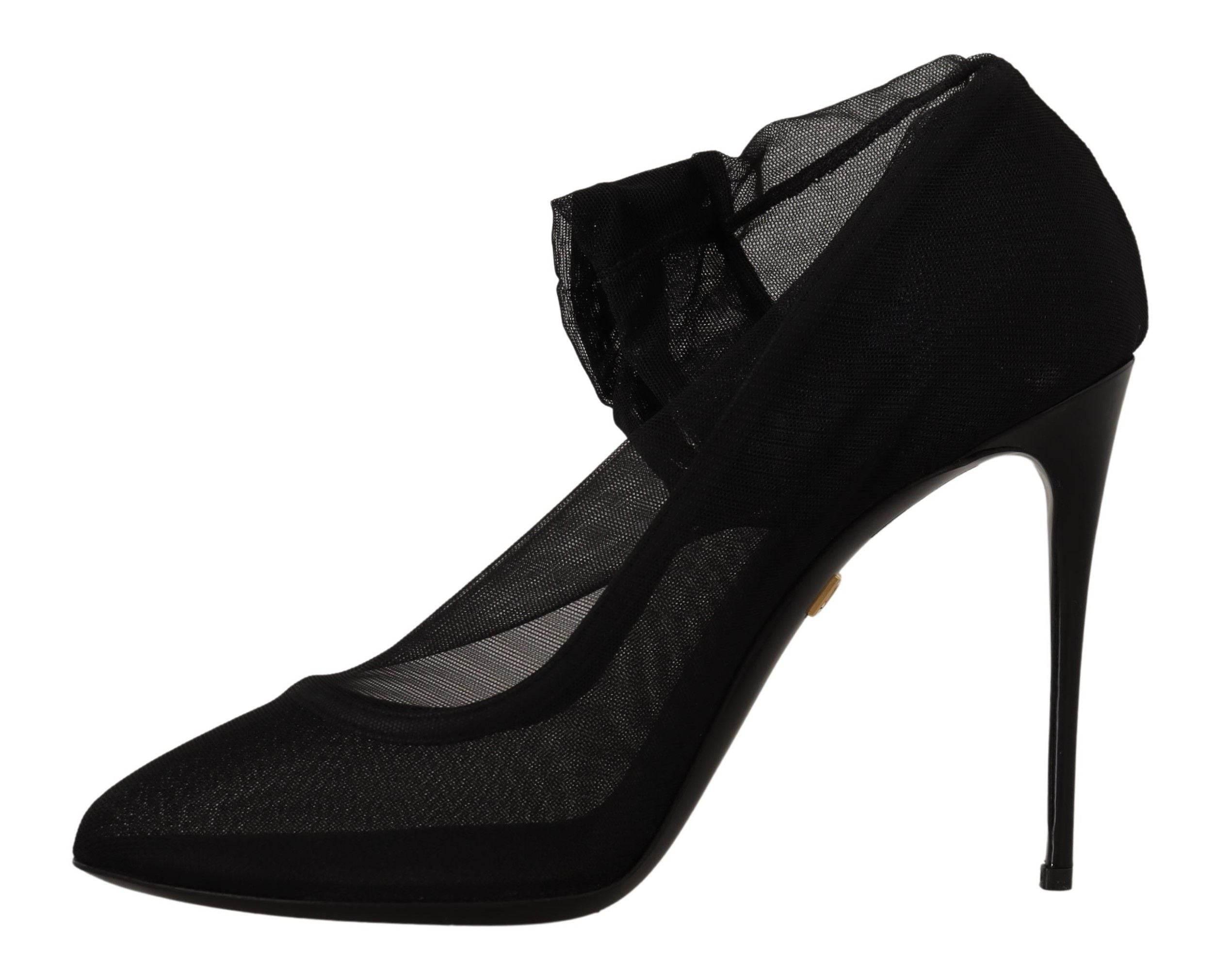 Dolce & Gabbana Elegant Black Stretch Socks Boots - Hilstor