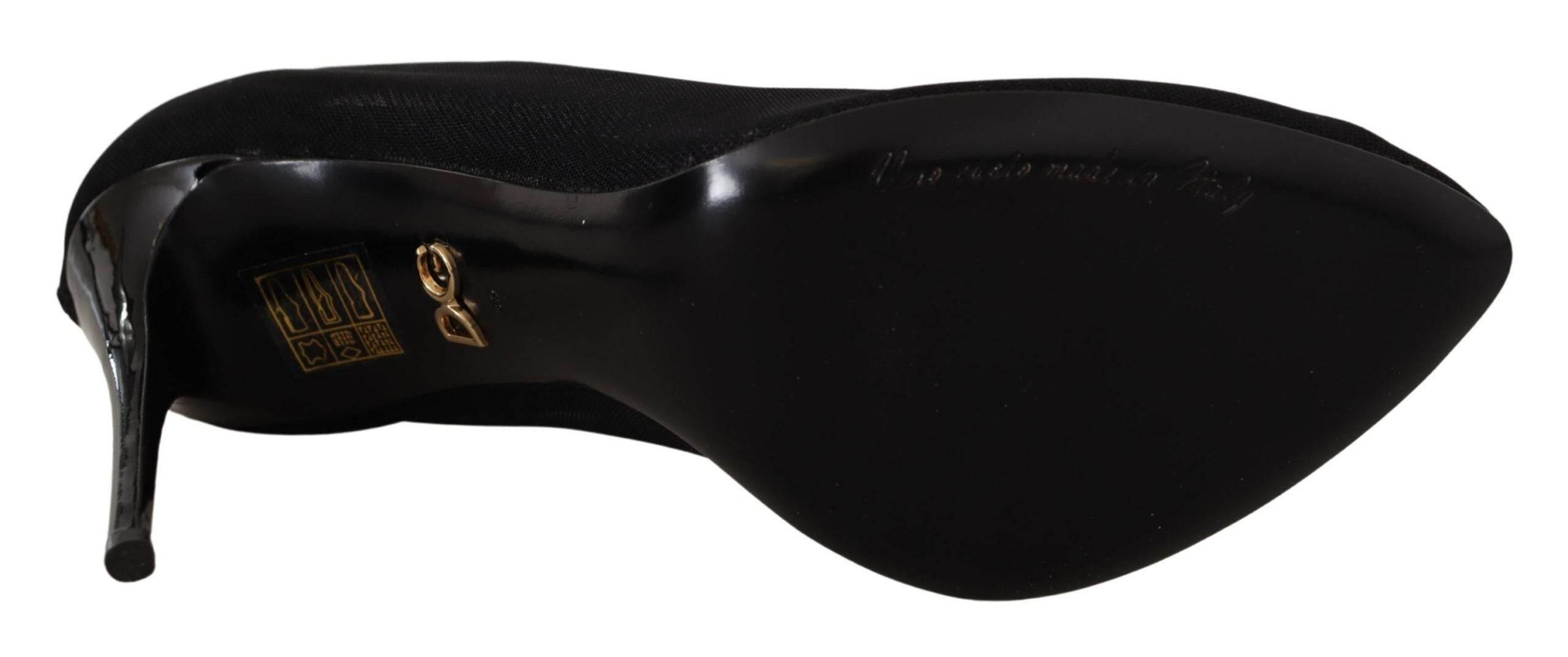 Dolce & Gabbana Elegant Black Stretch Socks Boots - Hilstor