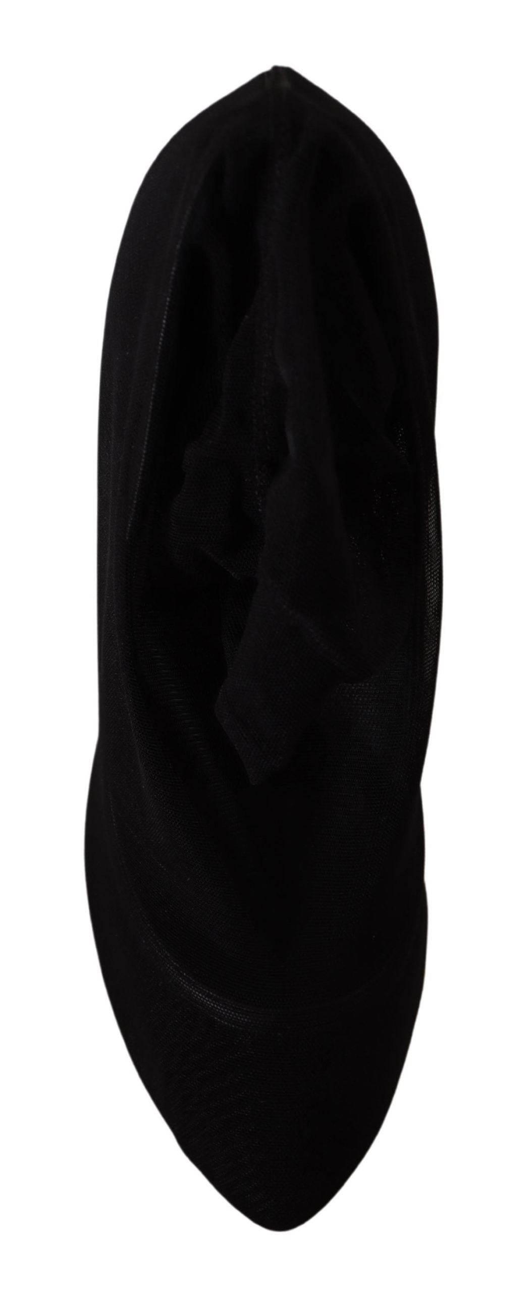 Dolce & Gabbana Elegant Black Stretch Socks Boots - Hilstor