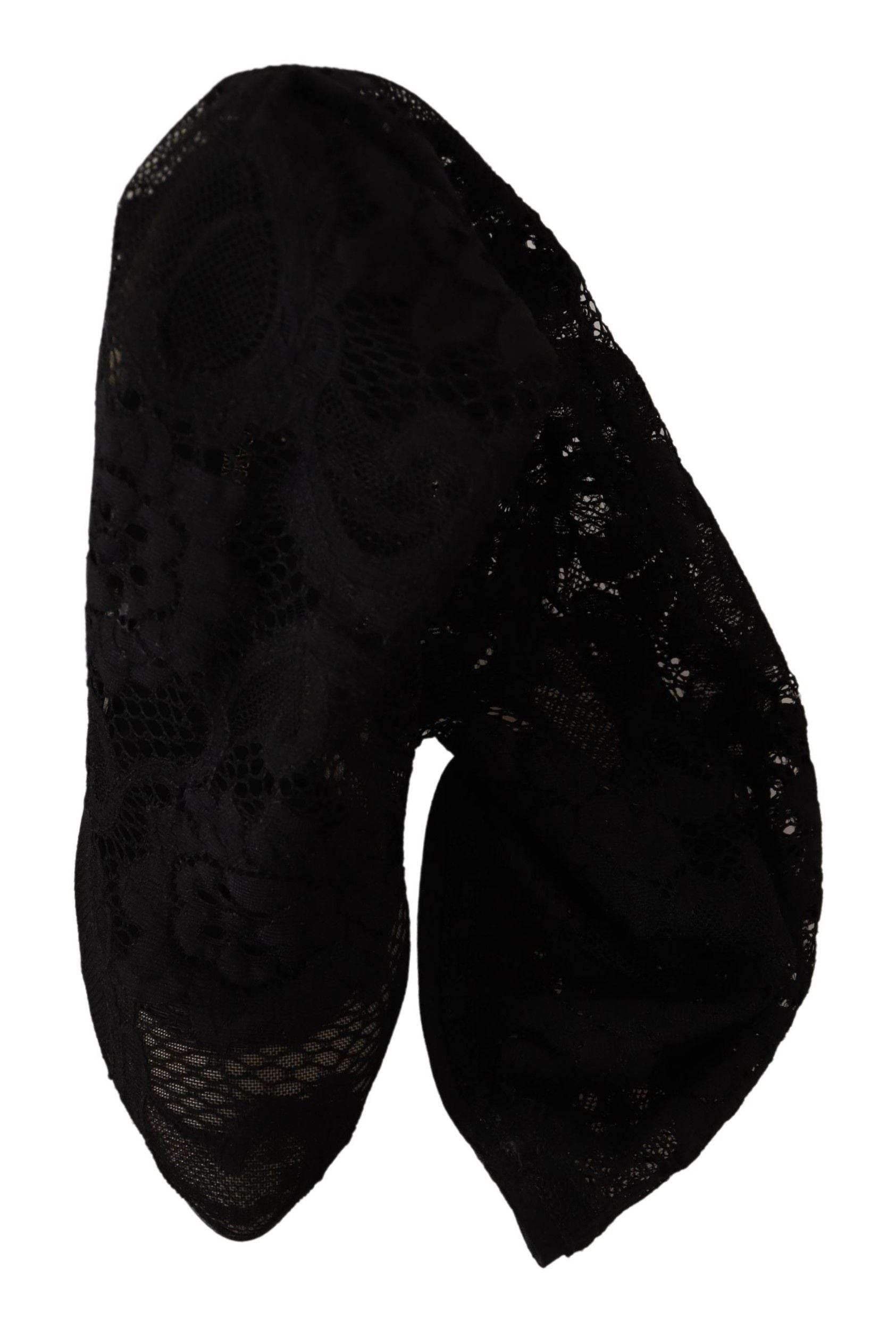 Dolce & Gabbana Elegant Stretch Sock Boots in Sleek Black - Hilstor