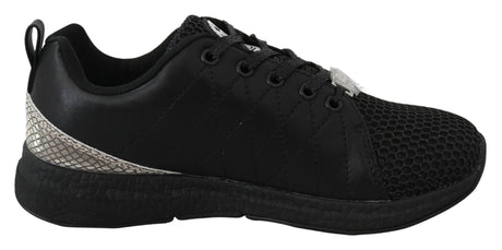 Plein Sport Exquisite Black Runner Gisella Sports Sneakers - Hilstor