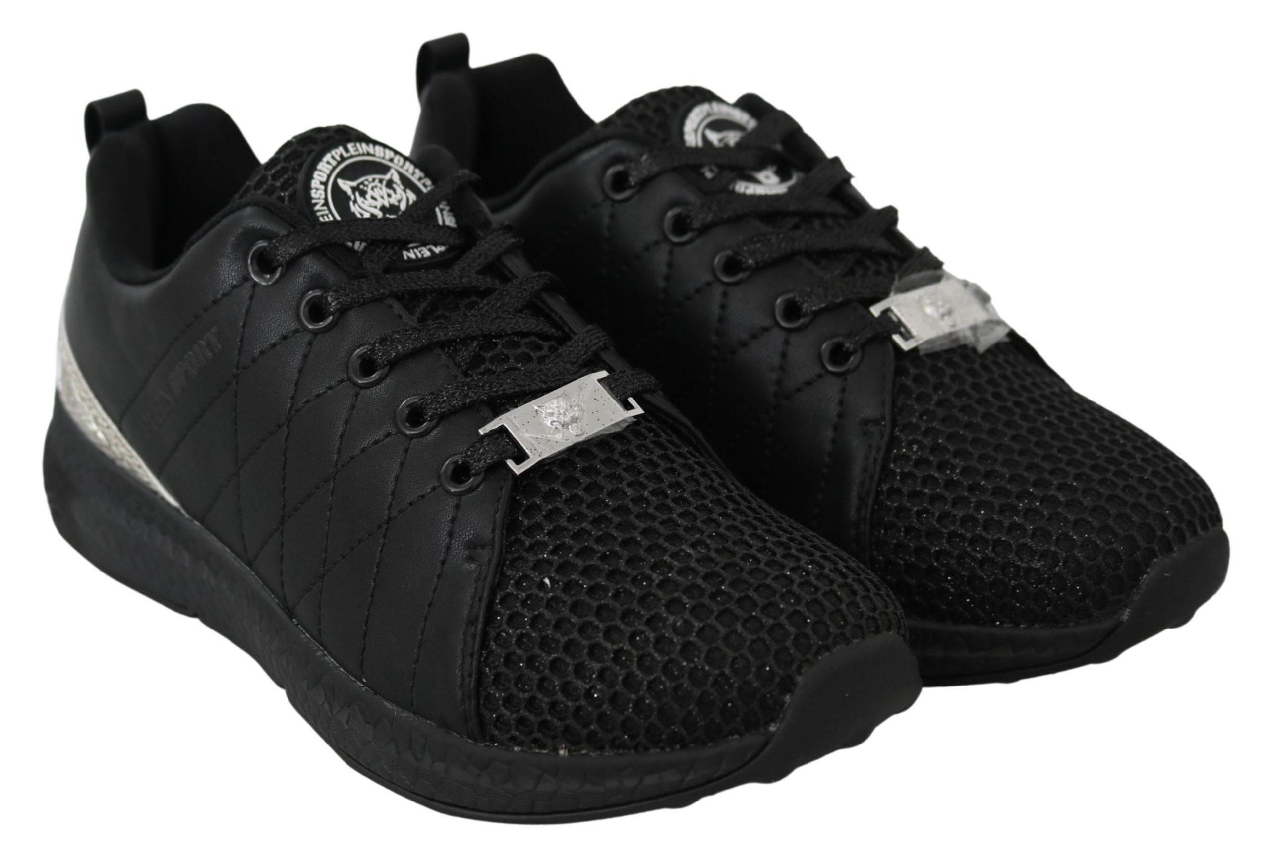 Plein Sport Exquisite Black Runner Gisella Sports Sneakers - Hilstor