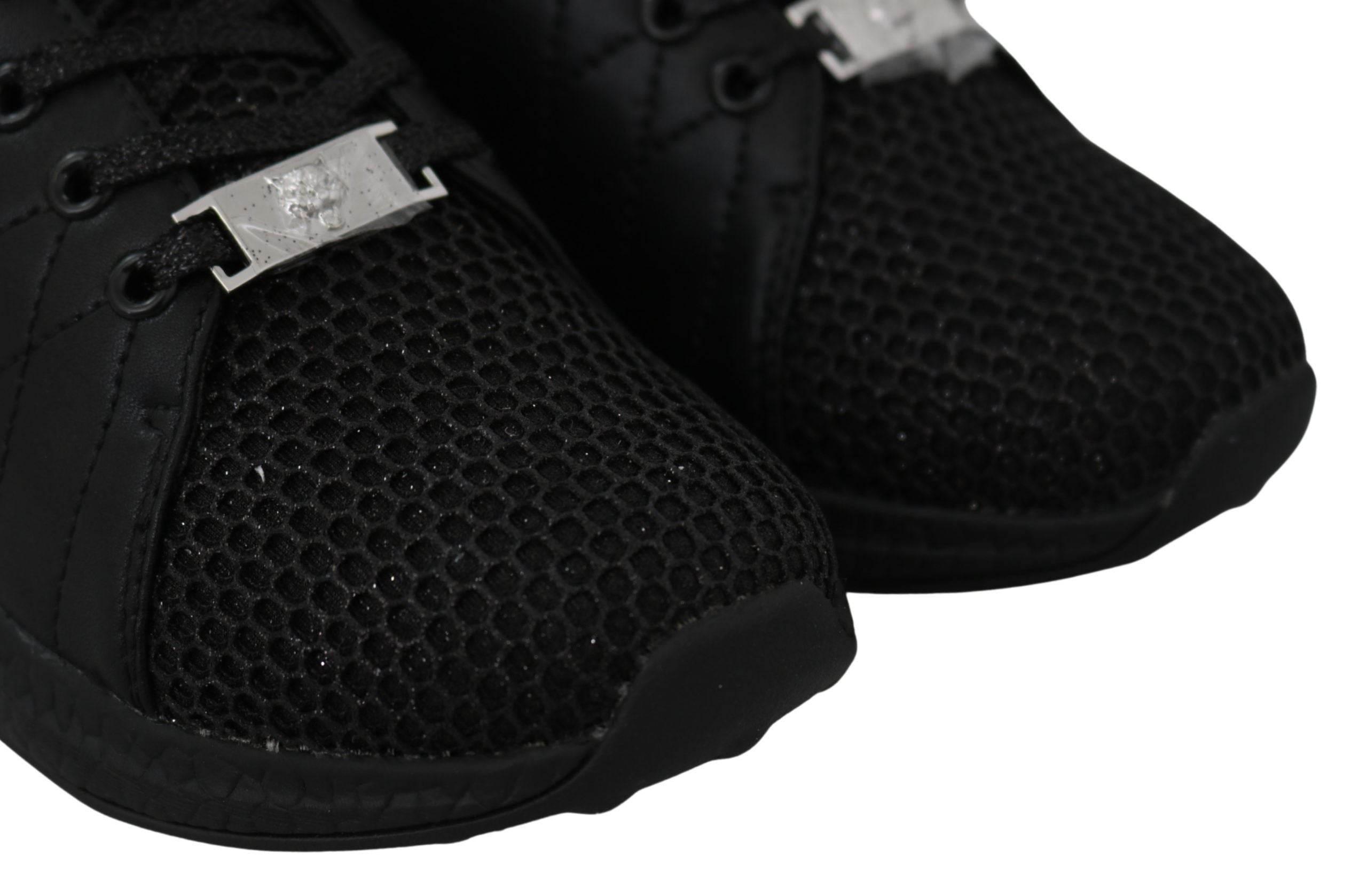 Plein Sport Exquisite Black Runner Gisella Sports Sneakers - Hilstor