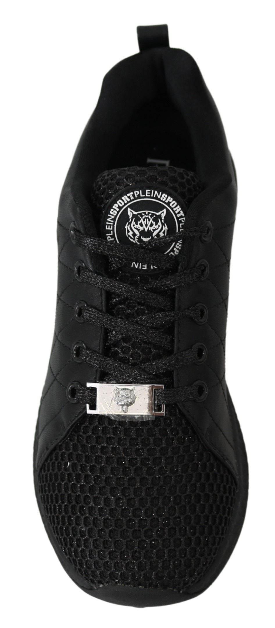Plein Sport Exquisite Black Runner Gisella Sports Sneakers - Hilstor