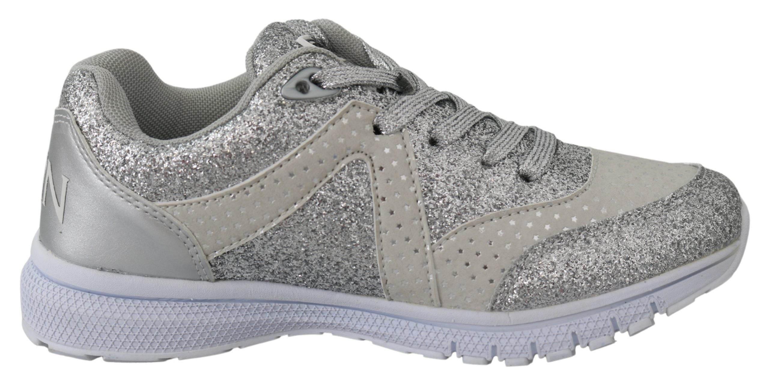 Plein Sport Chic Silver Runner Jasmines Sneakers - Hilstor