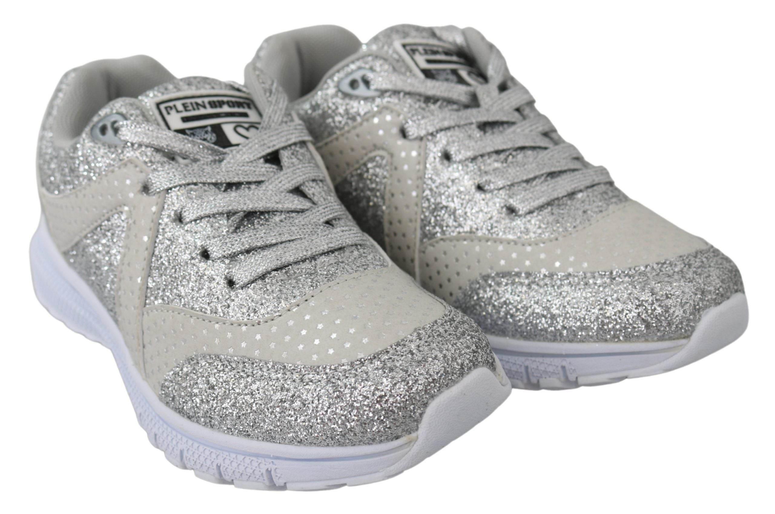 Plein Sport Chic Silver Runner Jasmines Sneakers - Hilstor
