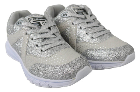 Plein Sport Chic Silver Runner Jasmines Sneakers - Hilstor