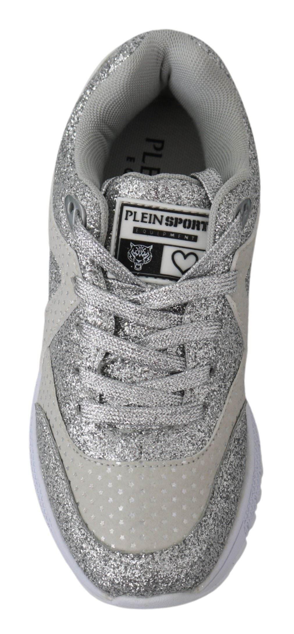 Plein Sport Chic Silver Runner Jasmines Sneakers - Hilstor