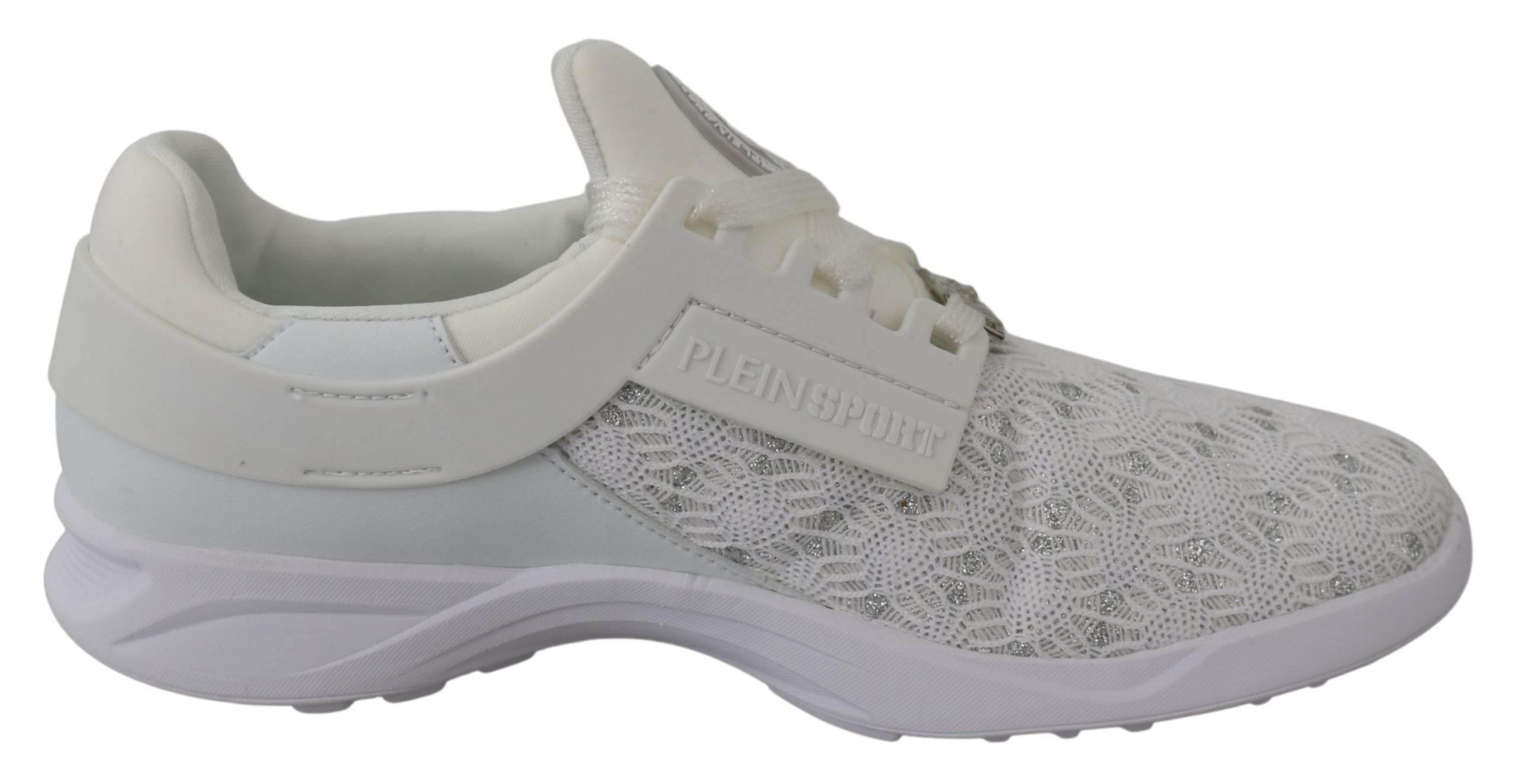 Plein Sport Sleek White Runner Beth Sport Sneakers - Hilstor