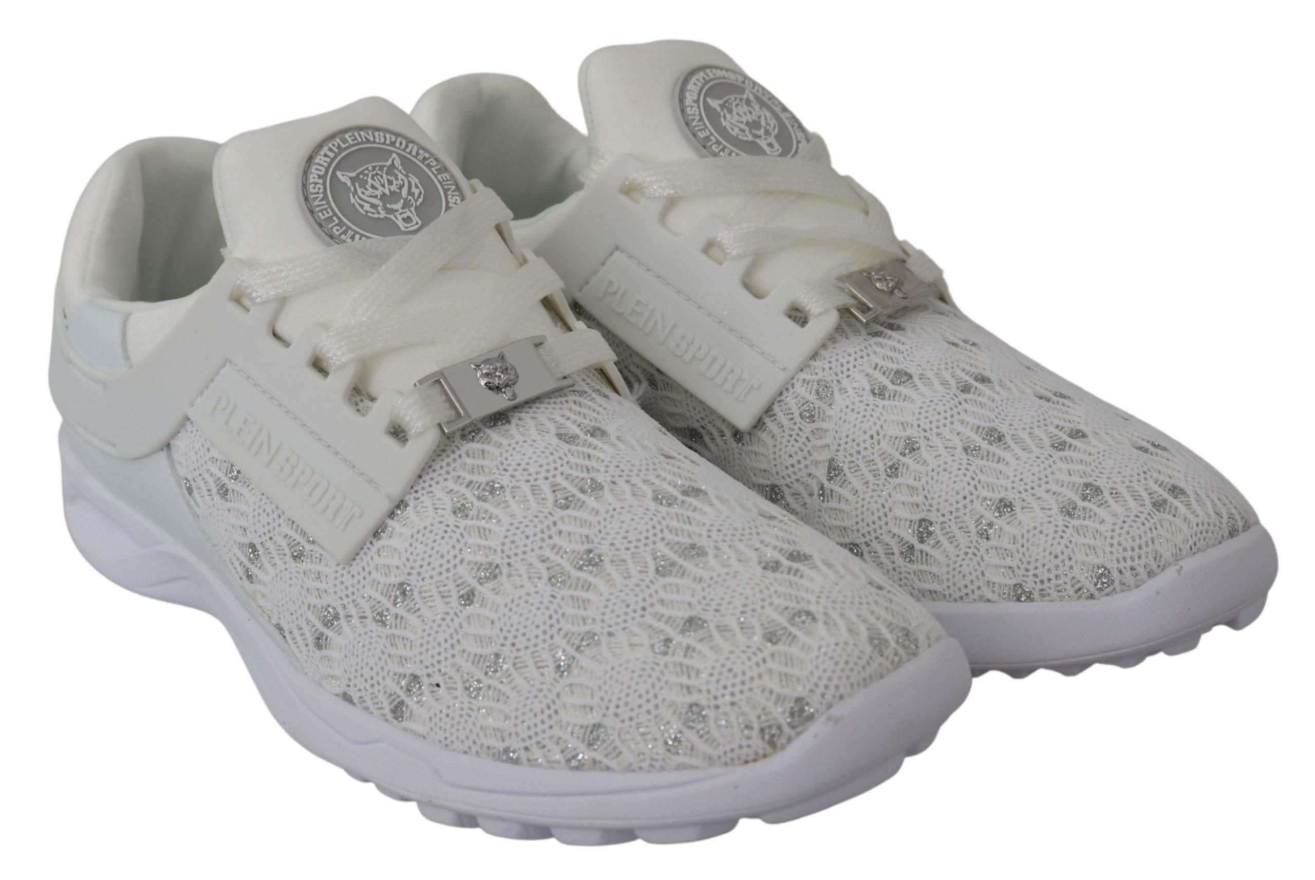 Plein Sport Sleek White Runner Beth Sport Sneakers - Hilstor