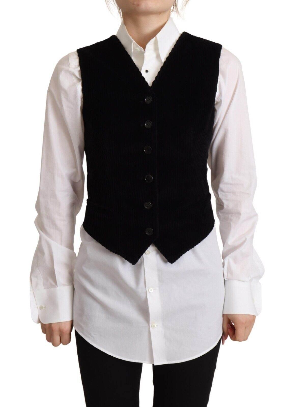 Dolce & Gabbana Elegant V-Neck Sleeveless Vest Top - Hilstor