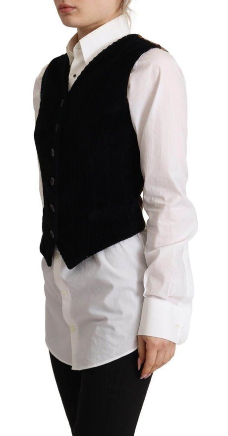 Dolce & Gabbana Elegant V-Neck Sleeveless Vest Top - Hilstor