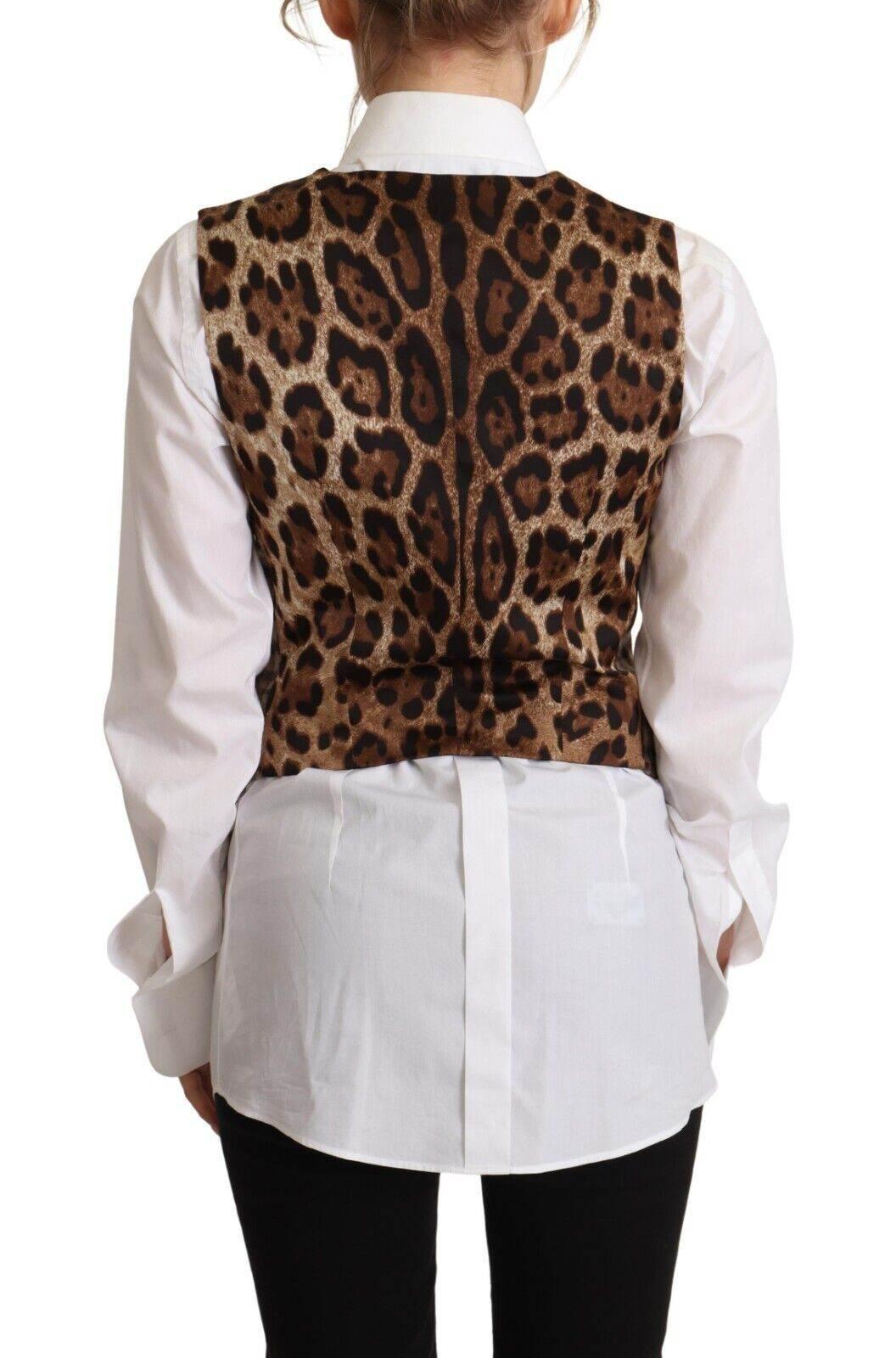 Dolce & Gabbana Elegant Checkered V-Neck Sleeveless Vest Top - Hilstor