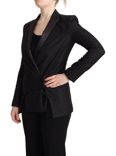 Costume National Black Long Sleeves Double Breasted Jacket - Hilstor
