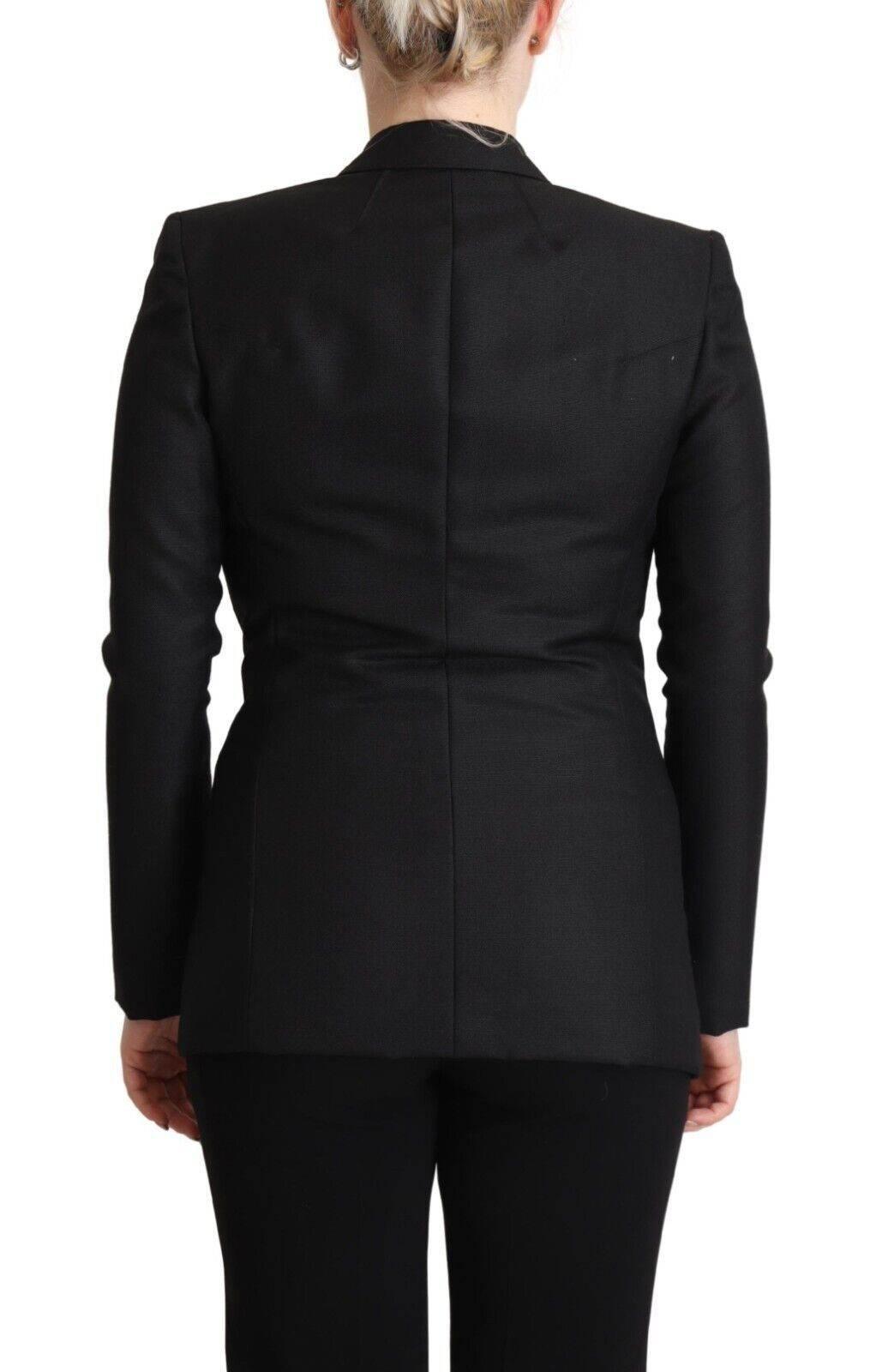 Costume National Black Long Sleeves Double Breasted Jacket - Hilstor
